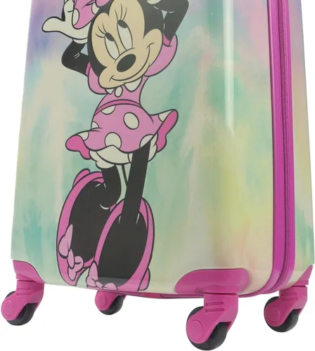 Vista 9 de FUL Disney Minnie Mouse - Equipaje rodante para niños de 21 pulgadas maleta rígida con ruedas color rosa Rosado Disney Minnie Mouse - Maleta de mano