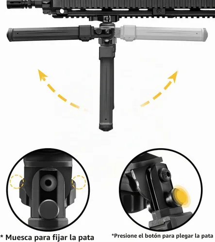 Vista 4 de CVLIFE Rifle Bipod Quick Release Picatinny Bipod for Rifle Shooting Bipod