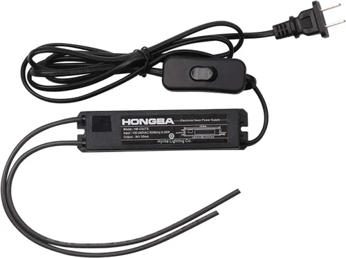 Vista 3 de HB-C02TE 3KV Fuente de alimentación para señal de neón de vidrio Transformador electrónico de luz de neón con tubo protector termorretráctil