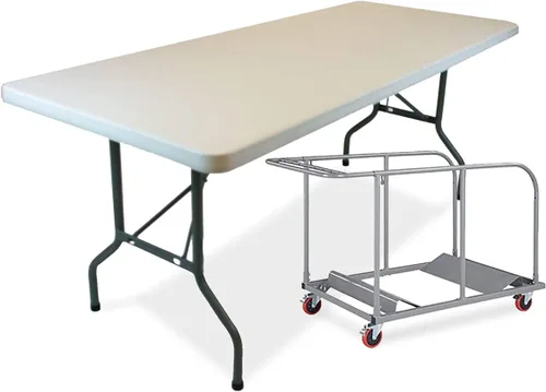 Vista 12 de EventStable TitanPRO - Mesa plegable de plástico resistente para exteriores, redonda de 60 pulgadas, 5