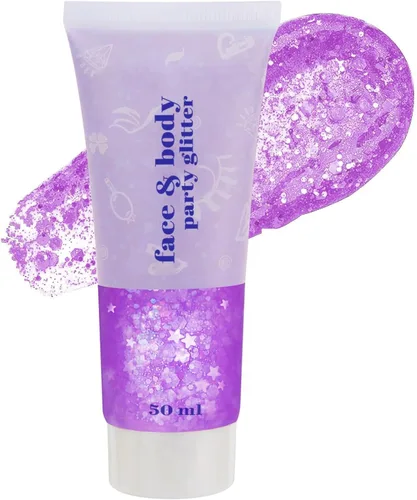 Vista 31 de Go Ho Brillantina azul para rostro y cuerpo, pintura facial azul de Halloween, gel brillante de sirena, lentejuelas gruesas holográficas para ojos
