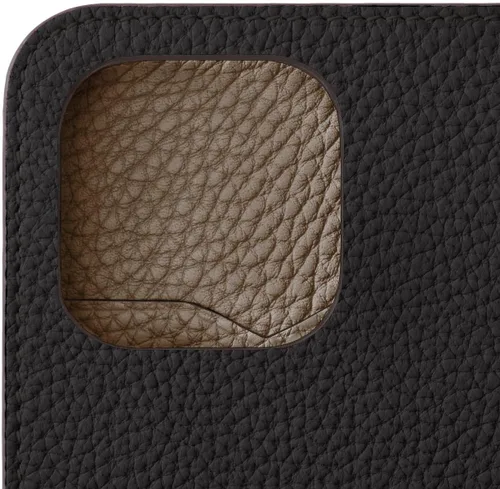 Vista 3 de BONAVENTURA Funda para smartphone Diary [iPhone15 Pro, negro x Etoupe] BODTR15P-BKET