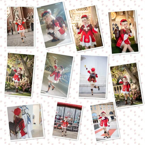 Vista 5 de BIUTEY GenshinCosplay Uniforme Klee vestido de todos los personajes Cosplay traje Halloween Hu Tao disfraz
