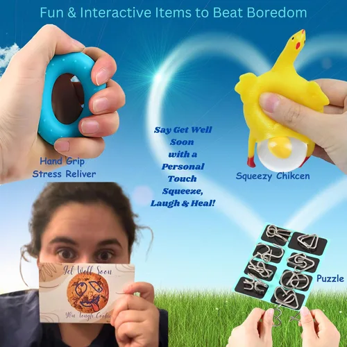 Vista 7 de Regalos para hombres y mujeres, paquete de cestas de regalo BluQbt Care para recuperación de cirugía de quimioterapia para amigos enfermos, muestra