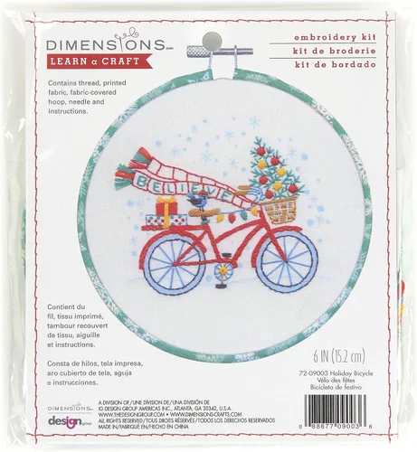 Vista 10 de Dimensions Kit de Punto de Cruz Contado de Gnomos de Camión, 6" D, Azul, Rojo 6