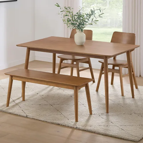 Vista 17 de Alaterre Calais - Juego de 2 sillas de comedor de madera, sillas de cocina Nuez caliente