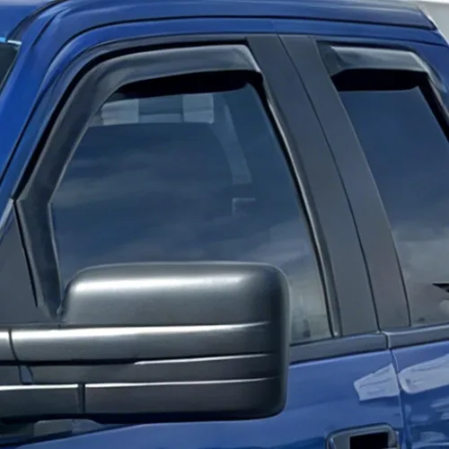Vista 18 de Deflectores de ventana adhesivos para ventanas laterales y ventilación con viseras para 2015-2018 Chevy Silverado y GMC Sierra 1500 2500HD 3500HD