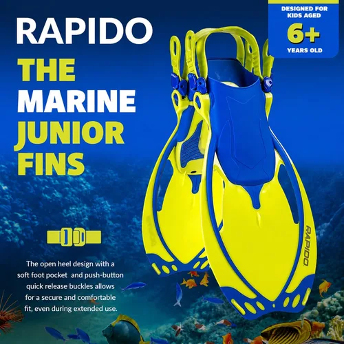 Vista 7 de Rapido Sea Breeze Marine Junior Mask, Fins and Snorkel Set