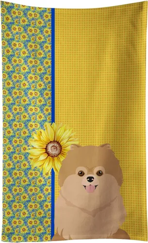 Vista 183 de Caroline's Treasures WDK5313KTWL - Toalla de cocina con diseño de girasoles de verano, color negro y tostado, Airedale Terrier, toalla de mano