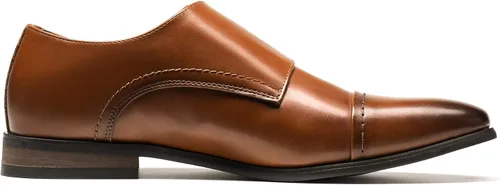 Vista 3 de Bruno Marc Mocasines de vestir para hombre, mocasines con correa de monje