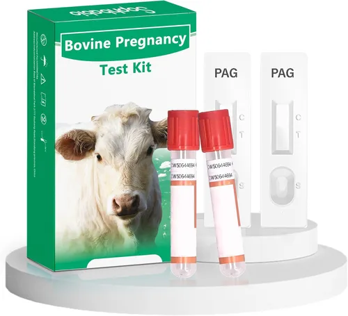 Vista 2 de Kit de prueba de embarazo bovino: incluye 2 pruebas, resultados rápidos en 5-20 minutos para vacas lecheras y vacas de res, sangre entera, suero