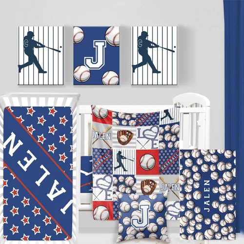 Vista 12 de Juego de ropa de cama personalizado para cuna de bebé, juego de 5 piezas para cuna de bebé, diseño de arco iris y diseño de arco iris, manta de bebé