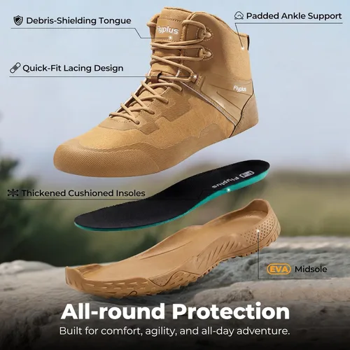 Vista 3 de Men's Military Tactical Boots Waterproof Lightweight Non-Slip Arena táctica