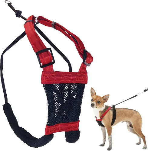 Vista 12 de Sporn Arnés para perro extra pequeño sin tirones, fácil y ajustable para cachorros en crecimiento, ligero, transpirable, nailon duradero, cuerpo