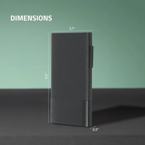 Vista 10 de Fidelo Cartera minimalista para hombre – Soporte delgado para tarjetas de crédito con clip para dinero, bolsillo frontal con bloqueo RFID, Cuero sin