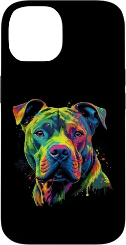 Vista 4 de Pit Bull Mom Dog Lover Colorful Artistic Pitbull Owner Women Case for iPhone 17