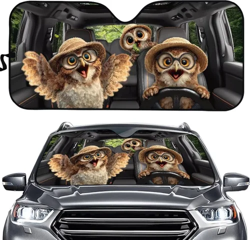 Vista 41 de SEANATIVE Parasol divertido para parabrisas de automóvil, protección contra rayos UV, protector de ventana delantera, diseño de ojos enojados