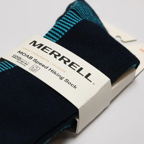 Vista 4 de Merrell Calcetines ligeros para senderismo Moab Speed de corte bajo, unisex sostenibles Coolmax Ecomade