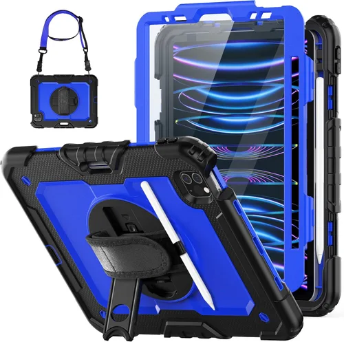Vista 10 de HXCASEAC Funda para iPad Pro de 11 pulgadas (2022/2021/2020/2018) a prueba