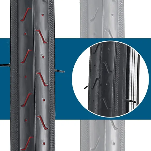 Vista 3 de Paquete de 2 neumáticos de bicicleta 700x23C plegables para bicicleta de carretera