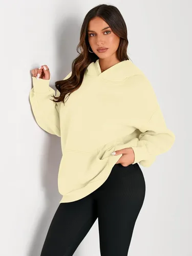 Vista 240 de Trendy Queen - Sudaderas extragrandes con capucha para mujer, suéteres de manga larga, sin botones, de vellón, de otoño, ropa de invierno