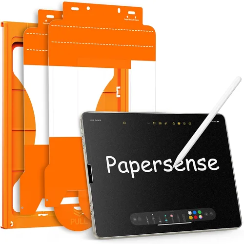 Vista 10 de OMOTON PAPERSENSE - Protector de pantalla mate para iPad Mini 7th A17 Pro/6th (2024/2021, 8.3 pulgadas), vidrio templado mate con bandeja
