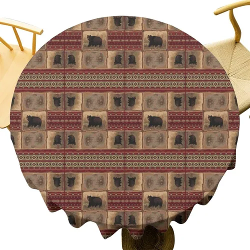 Vista 27 de Mantel azteca suroeste, diseño étnico tribal geométrico, estilo vintage, bohemio, elegante, lavable, para comedor, cocina, granja, fiesta