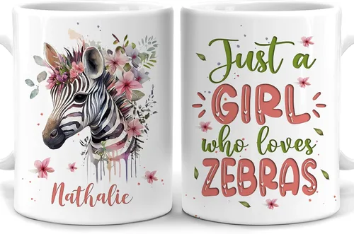 Vista 14 de Hyturtle Regalos Personalizados Amante de Osos - Taza de Café de Cerámica Just A Girl Who Loves Bears con Nombre Personalizado 11oz - Idea de Regalo