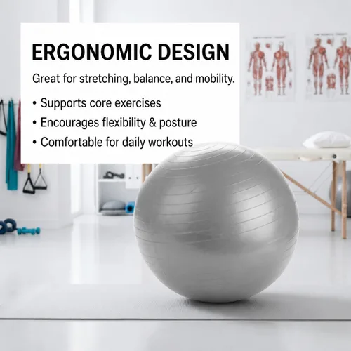 Vista 7 de Amber Fight Gear Pelota ISO de fitness para fuerza central, equilibrio y estabilidad, pelota de ejercicio antiestallido para yoga, pilates y terapia