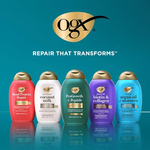 Vista 6 de OGX Espeso y Abundante + Biotina y Colágeno para Volumen y Cuerpo del Cabello, Champú y Acondicionador Voluminizador Sin Sulfatos para Cabello Fino