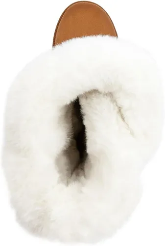 Vista 4 de Juicy Couture Botines de invierno sin cordones para mujer, botines cálidos de invierno, Coñac Koded