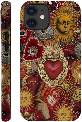 Vista 16 de Funda compatible con iPhone 11, resistente a arañazos, funda híbrida de 2 capas con carcasa dura, diseño de cocoteros de playa de verano