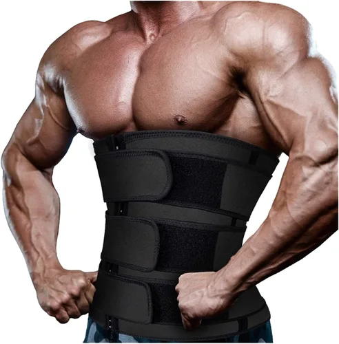 Vista 2 de Cinturón de ajuste de cintura para hombres cintura entrenador corsé adelgazar cuerpo Shaper entrenamiento caliente sudor banda entrenador fajas