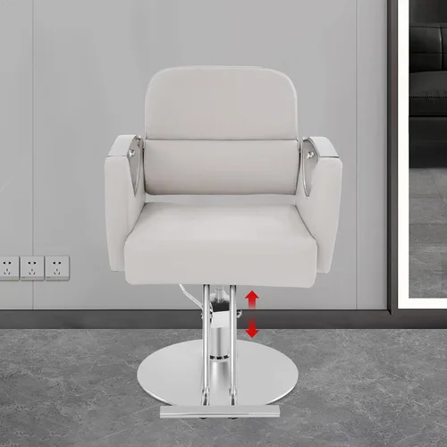 Vista 9 de Silla de peluquería para estilista Silla de peluquería hidráulica ajustable con giro giratorio de 360 grados para peluquería peluquería tatuaje
