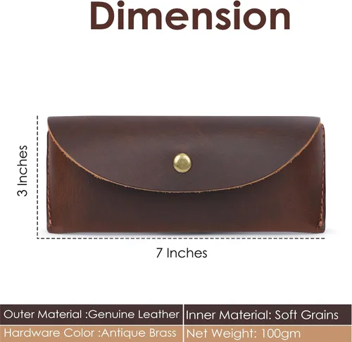 Vista 3 de The Antiq Cubierta de gafas de sol, funda de cuero para gafas de sol, cubierta para gafas de sol, funda para gafas de lectura y estuche
