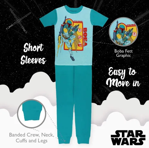 Vista 4 de Star Wars Conjunto de pijama de algodón ajustado de 2 piezas para niño