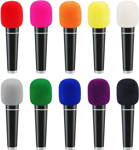Vista 9 de Fielect 2 unids micrófono cubierta esponja espuma micrófono cubierta de micrófono de mano protección protección micro espuma filtro blanco