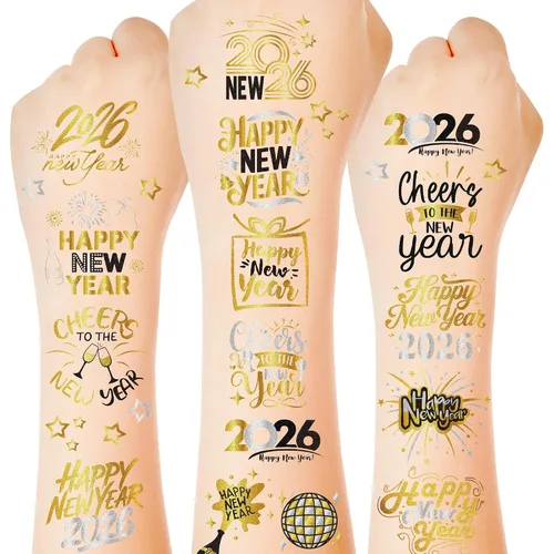 Vista 16 de 64 PIEZAS 4 Hojas Juego de Tatuajes Temporales del 4 de Julio, Decoraciones Patrióticas para Fiestas de Cara y Cuerpo, Calcomanías de Tatuajes