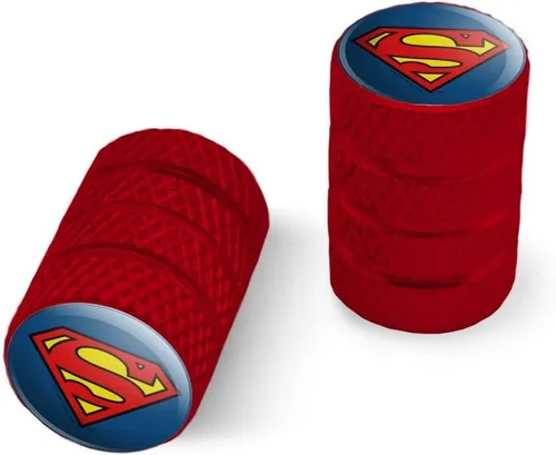 Vista 11 de GRAPHICS & MORE Superman Classic S Shield Logo Moto Bicicleta Llanta Llanta Llanta Tapones de Válvula de Aluminio