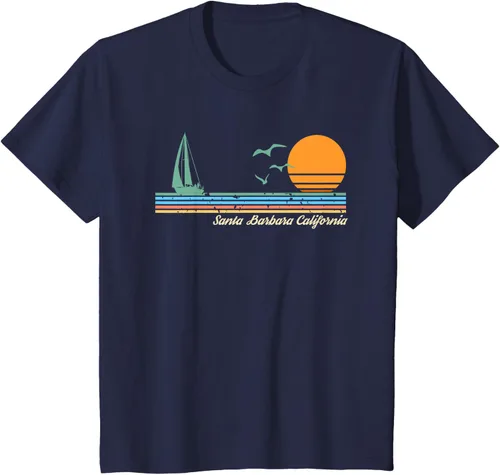 Vista 17 de Camiseta Santa Barbara California, Negro, S