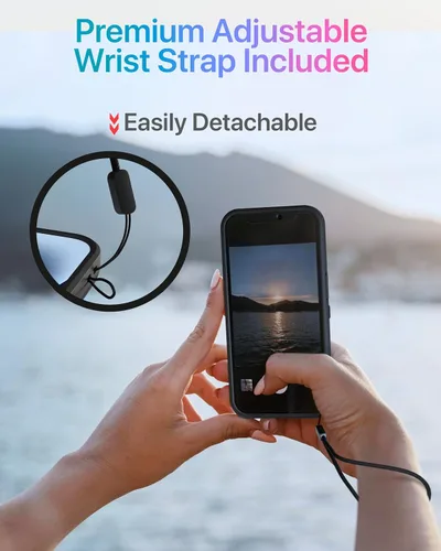 Vista 6 de TORU CX Slim - Funda tipo cartera para iPhone 15, funda protectora a prueba de golpes resistente con tarjetero oculto y ranura para tarjetas, espejo