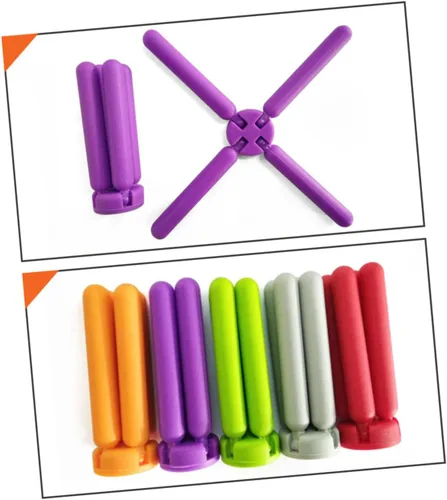 Vista 5 de Multifuncional De Silicona Placemat Soporte De Teléfono Celular En Forma De Cruz Para Mesa De Comedor - Gadget De Cocina Verde