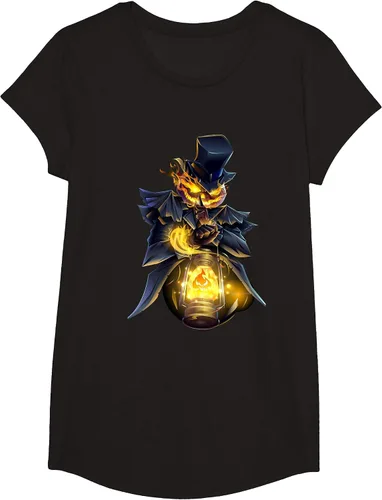 Vista 5 de Halloween Pumpkin Scary Jack O Lantern Boy Girl Men Women T-Shirt Negro