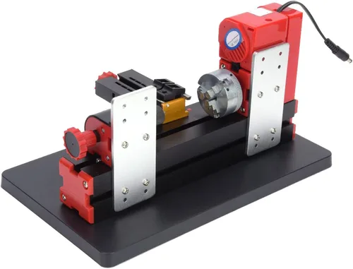 Vista 7 de ViaGasaFamido Kit de torno de metal 24W Mini máquina de torno motorizado 20000RPM DIY modelado herramienta de carpintería enchufe de EE. UU. Control
