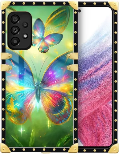 Vista 31 de Funda compatible con Samsung Galaxy A03S 4G, TPU suave de lujo y parte trasera de policarbonato duro para niñas y mujeres, funda protectora a prueba