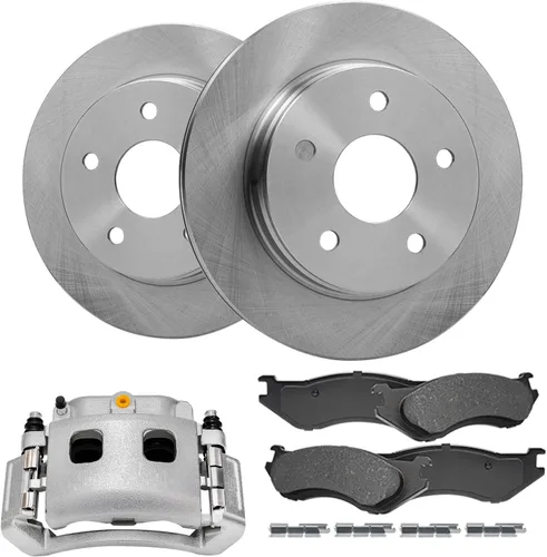 Vista 84 de Detroit Axle - Rotores de freno para Jeep Compass 2015-2022 Renegade 2016-2022 Fiat 500X 2016-2022, 2018, 2019, 2020, 2021. Reemplazo de rotores