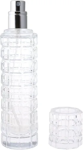 Vista 5 de Botella vacía de vidrio recargable Perfume atomizador atomizador botella 1 onza, botella de colonia de viaje portátil (dorado)