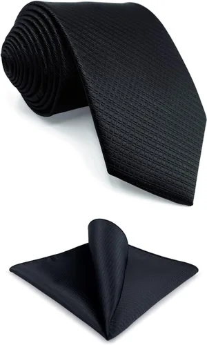 Vista 44 de S&W SHLAX&WING Conjunto de corbata de color sólido y pañuelo de bolsillo para hombre
