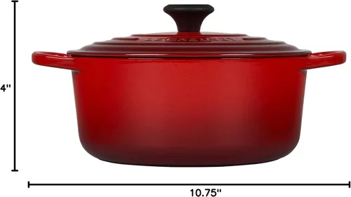 Vista 2 de Le Creuset Signature - Horno redondo de hierro fundido esmaltado, 5-1/2 cuartos