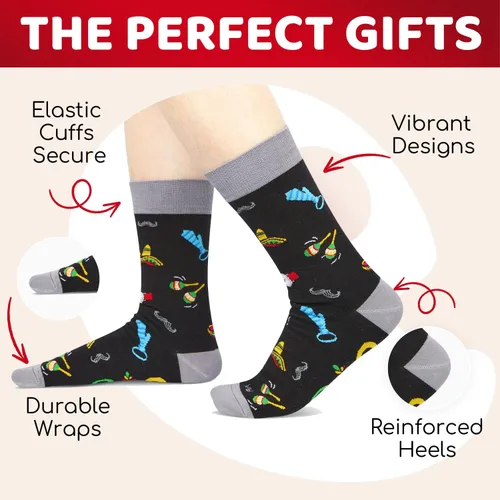 Vista 3 de HAPPYPOP Novelty Family Gifts - Gifts for Son Uncle Brother Papa Grandson Nephew, Funny Socks for Him